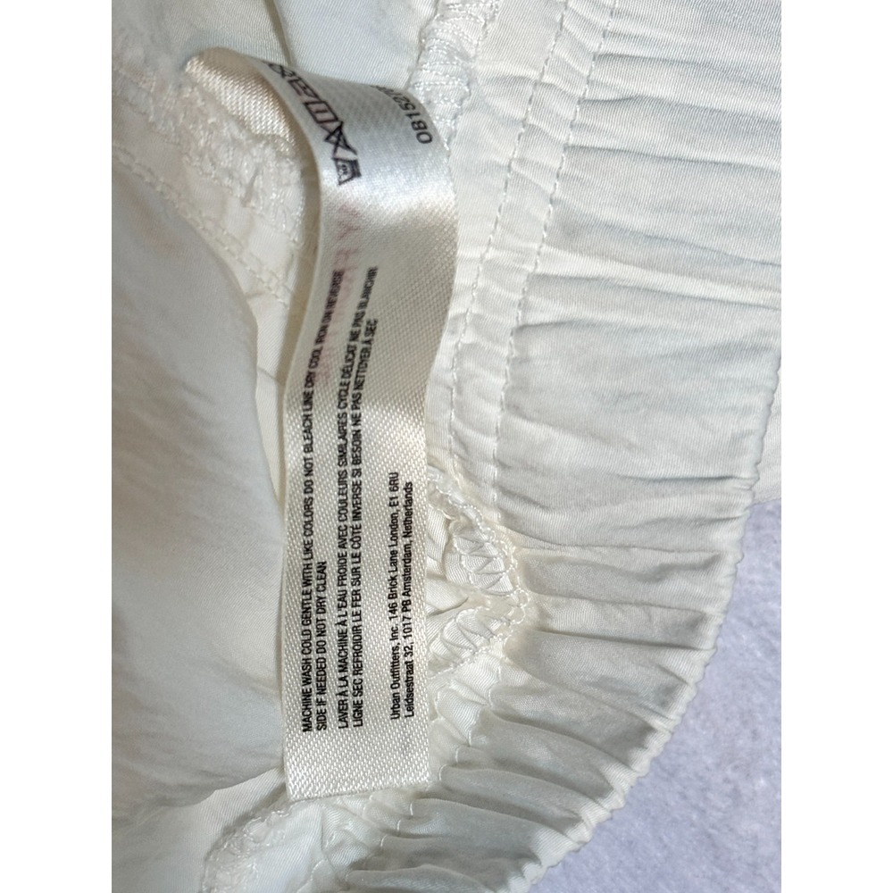 Free People Movement Off the Record Pants L Wide Leg White Utility Y2K Parachute - Picture 10 of 16